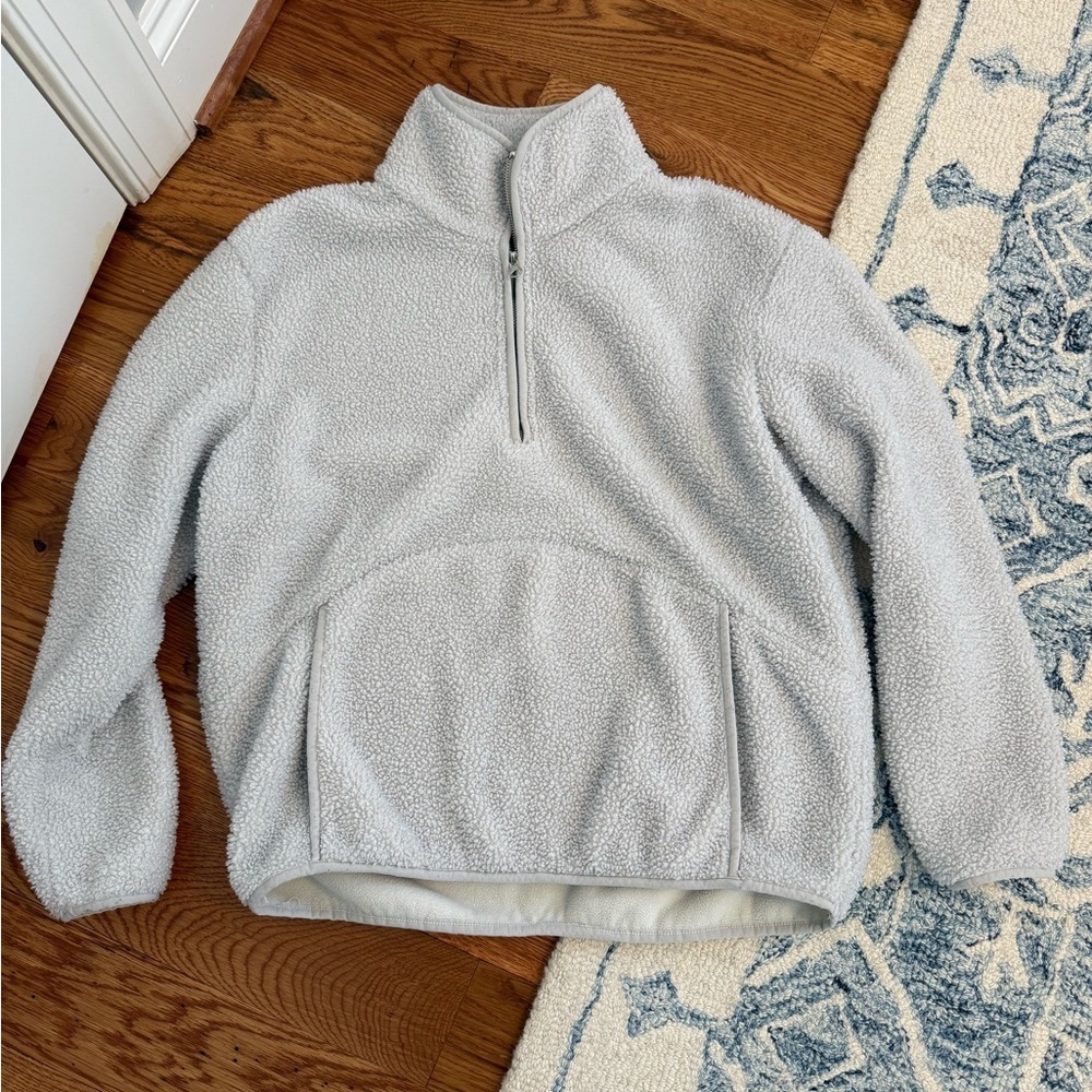 BAILEY 44 Women's Ivory Fleece 1/4 Zip Pullover size medium